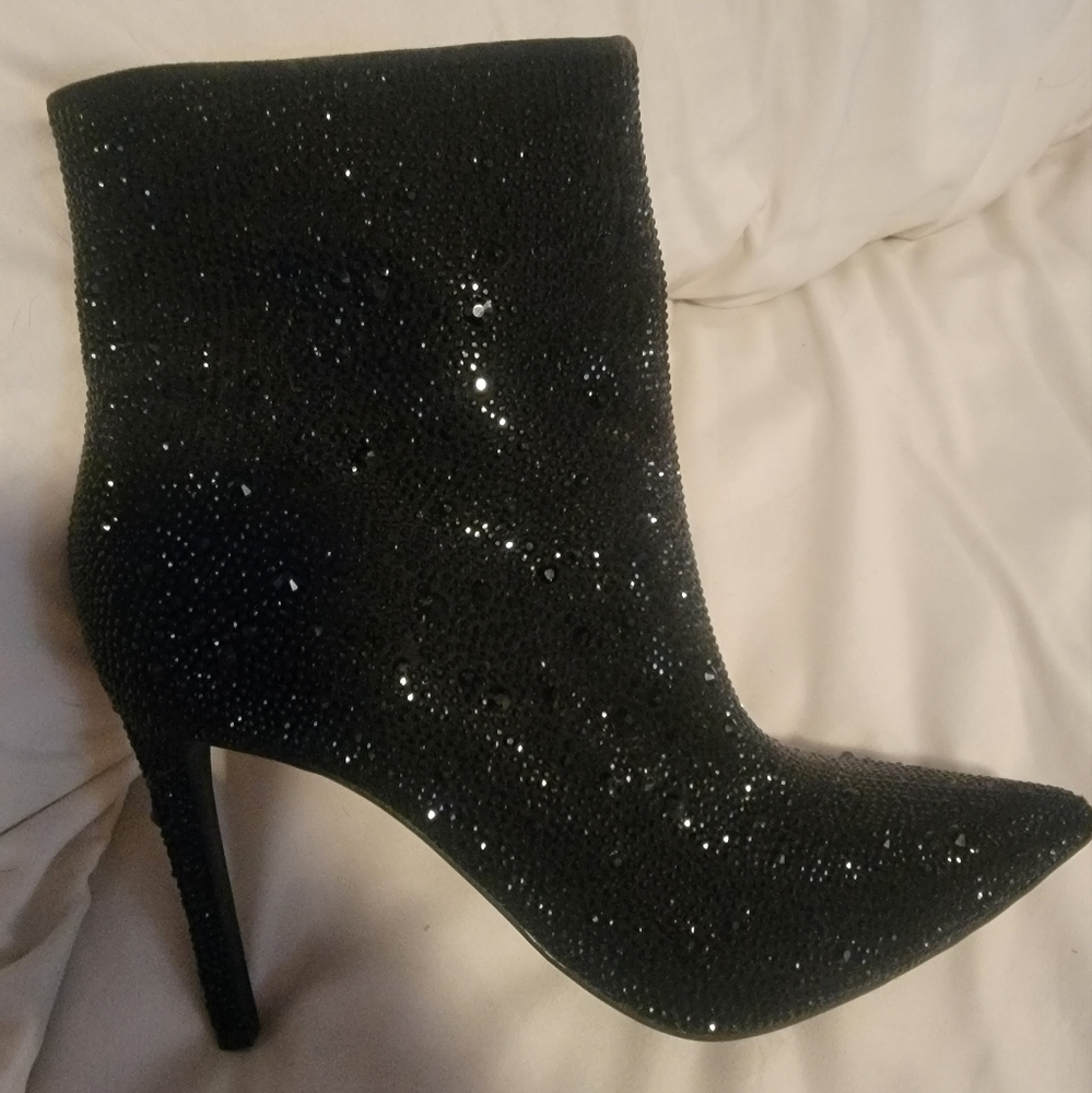 INC black sparkle boots size 7 NWT